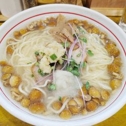 なめこ塩生姜らー麺＋あさりバターご飯