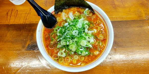 「辛みそらーめん　薬味ねぎ＋」@らーめん越乃屋の写真