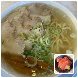 中華そば(あっさり)830円鮪丼ハーフ550円