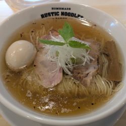 汐ソバ＋味玉（奥久慈）+ 和え玉（鶏油）