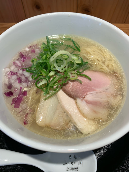 「貝出汁中華そば(塩)並」@貝麺 ふか川の写真