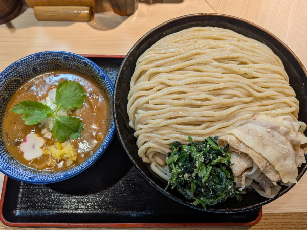 「【限定】柚子味噌つけ麺1150円(麺増し600円)」@らー麺土俵 鶴嶺峰の写真