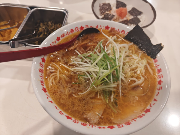「にんにくラーメン 990円 キャベもやTP100円 他」@桃山商店の写真