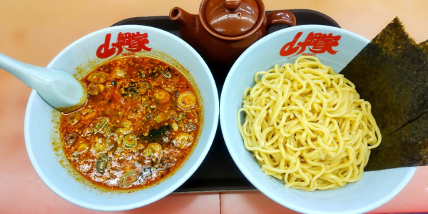 「辛味噌つけ麺」@山岡家 月寒店の写真