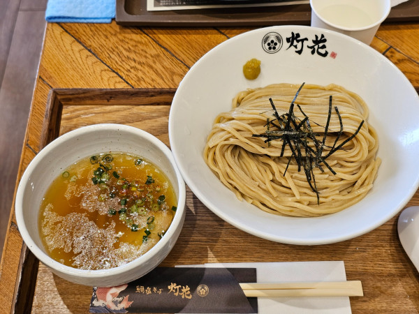 「淡麗塩つけ麺　1023円」@鯛塩そば 灯花 テラスモール松戸店の写真