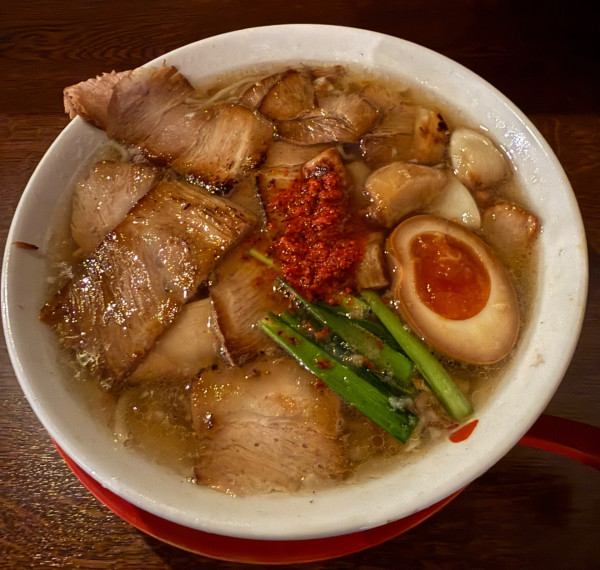 「焼豚ラーメン！ニンニクトッピング！」@焼豚ラーメン 三條の写真