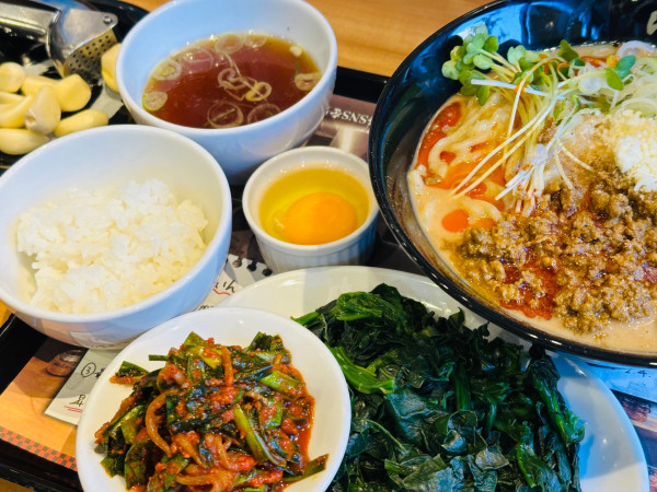 「ロカプレート 大盛 (2玉) 他 1,670円」@らあめん花月嵐 北砂丸八通り店の写真