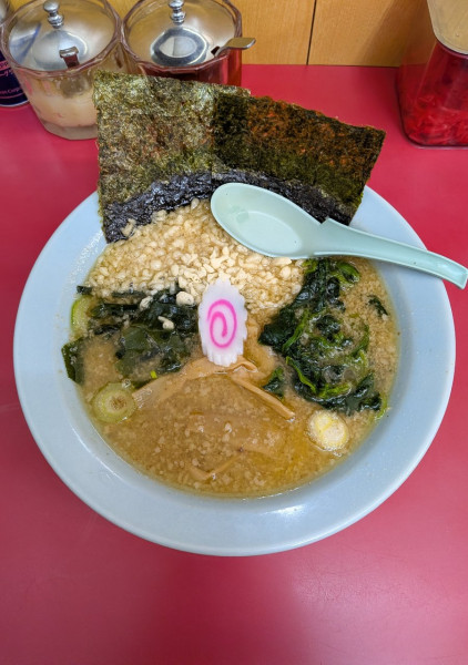 「たぬきラーメン 半麺」@ラーメンショップ 犬塚本店の写真