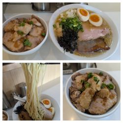 煮干し香る塩ラーメン➕チャーシュー丼