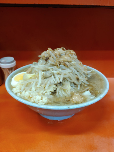 「ラーメン少なめ３００ｇ（ちょい野菜、ちょいアブラ）」@ラーメン富士丸 神谷本店の写真