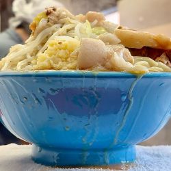 小ラーメン 麺まし ニンニク ヤサイスクナメ アブラ