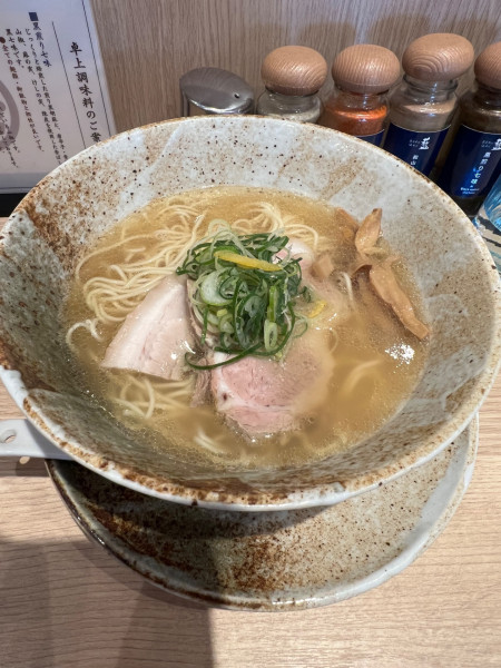 「京都白だし中華そば」@煮干そば・鶏そば 藍 茨城神立店の写真