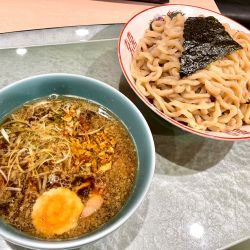 特製極太手揉みつけそば+ビール