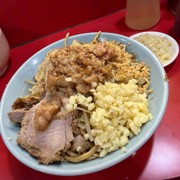 「梶原アブラそば、コール「ニンニクマシ、アブラマシ」」@ラーメン富士丸 明治通り都電梶原店の写真