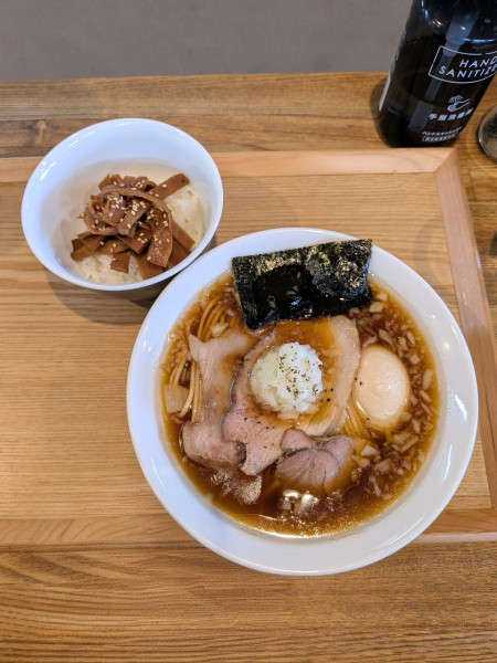 「［限定］玉ねぎ中華そばとメンマごはん」@YOKOKURA STOREHOUSEの写真