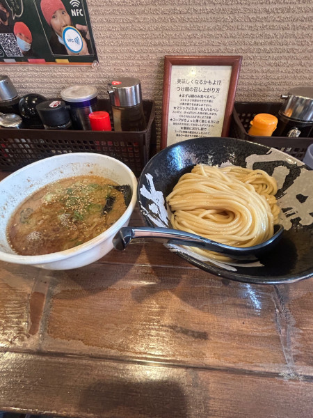 「こってりつけとん　かつお合わせ　並」@越後ラーメン 維新 湯沢本店の写真
