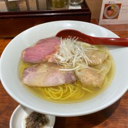 塩そば￥1300&海老ワンタン2個￥270