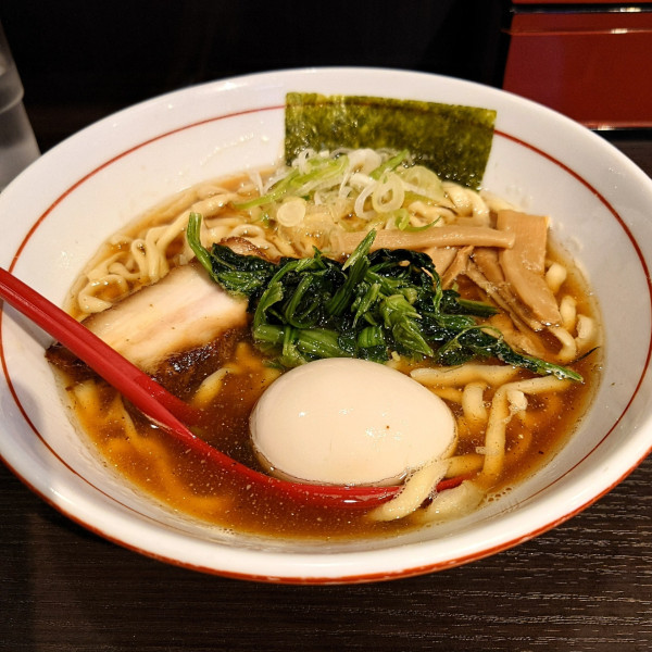 「味玉中華そば(醤油)大盛」@三鷹食堂いなりの写真