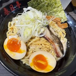 とん黒油そば(1.5玉)+クーポン半味玉