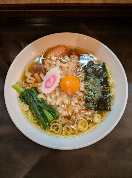 「春ちゃんそば+ねぎ玉子変更→玉ねぎ玉子」@中華そば 春ちゃんの写真