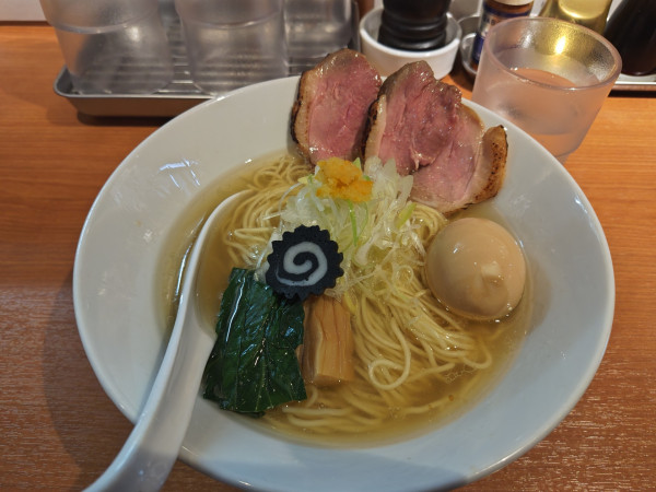 「鴨塩味玉」@麺屋 上々の写真