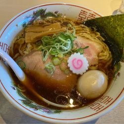 生姜醤油中華そば930円+大盛130円+煮タマゴ130円