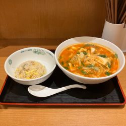 チゲ味噌ラーメン　半チャーハンセット