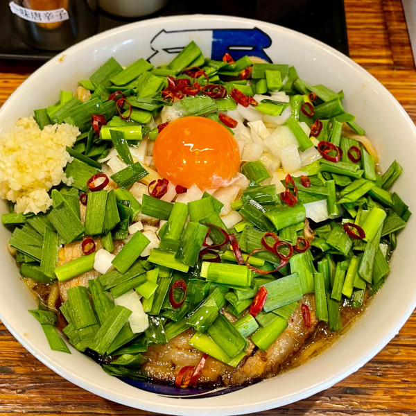 「ニラ玉そば(大)」@雷 松戸駅東口店の写真
