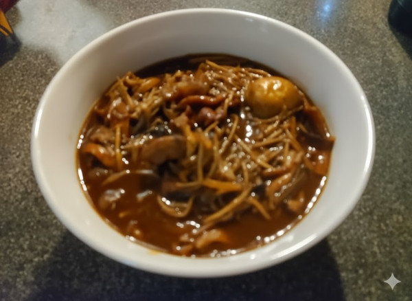 「カレー南蛮そば」@SAKE Bar 蓮の写真