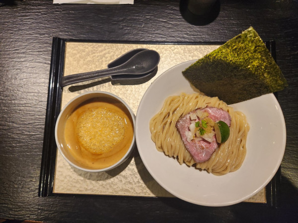 「あん肝つけ麺」@鶏soba 座銀 南船場にぼし店の写真