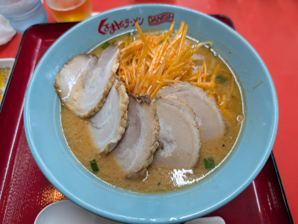 「ねぎ味噌󠄀チャーシューメン」@くるまやラーメン 鹿浜店の写真
