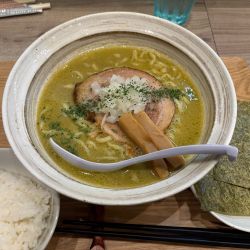 カキの中華そば(塩) + 和え玉