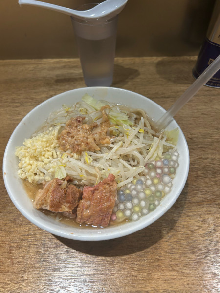「ラーメン(1000円) 200円トッピング･タピオカ(200円)」@MEN YARD FIGHTの写真