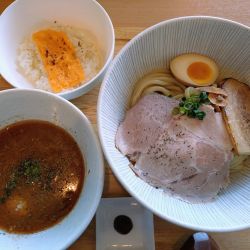 【限定】ガーリックシュリンプつけ麺 ￥1200