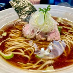 サッポロ赤星＋和山椒香るよだれ鶏→ 醤油らぁ麺