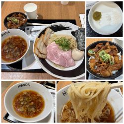 特製昆布水つけ麺1400円炙りチャーシュー丼300円