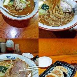 味噌らーめん+バター+半分餃子(￥720+120+200)