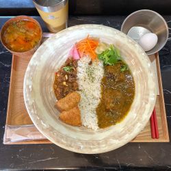 チキンカレー&マトンキーマカレー