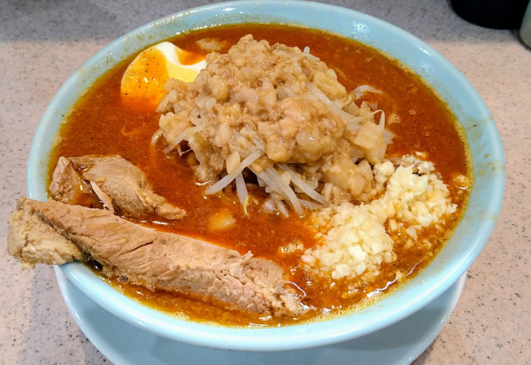 「【限定】胡麻味噌ラーメン(200g)＋旨辛魚介(中辛)」@ラーメン富士丸 平塚店の写真