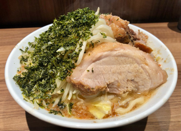 「エビ塩ラーメン1450＋100円　アオサ200円」@らーめん菊の写真