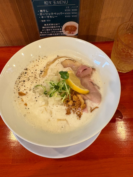 「純鶏白湯そば」@らーめん コットンポットの写真