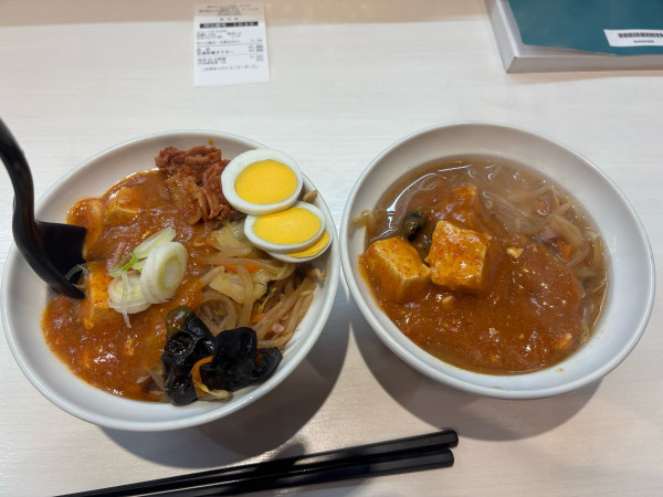 「半蒙古タンメン+半蒙古丼」@蒙古タンメン 中本 立川店の写真