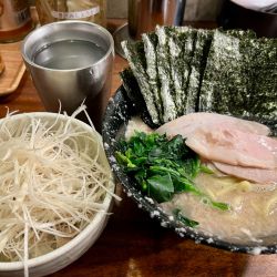 白ラーメン＋のり＋ネギ丼(白)