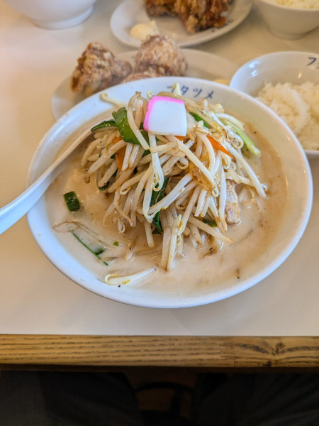 「濃厚タンメン　唐揚げセット」@フタツメ 伊勢崎店の写真