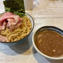 金笛醤油の濃厚つけそば（大）