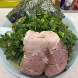 青ネギラーメン中盛　固め濃いめ多め
