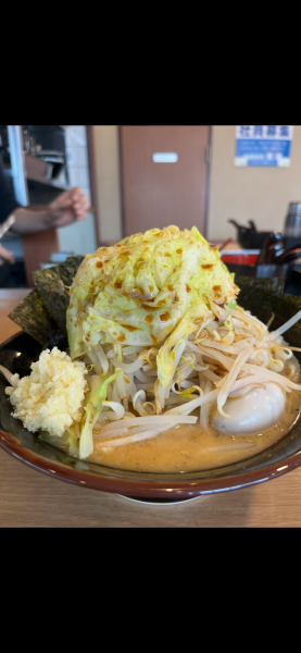 「ラーメンのり味玉野菜」@醤油豚骨ラーメン 八右衛門の写真
