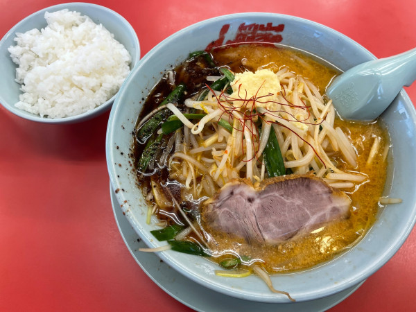 「Ｇ系特製もやし味噌ラーメン　半ライスセット　￥１１３０」@ラーメン山岡家 愛知刈谷店の写真