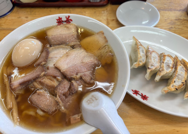 「喜多方チャーシュー麺餃子セット」@喜多方ラーメン 来夢 会津若松駅前店の写真