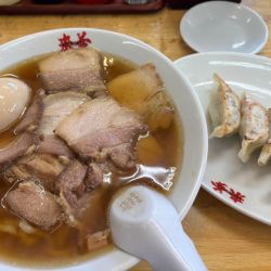 喜多方チャーシュー麺餃子セット